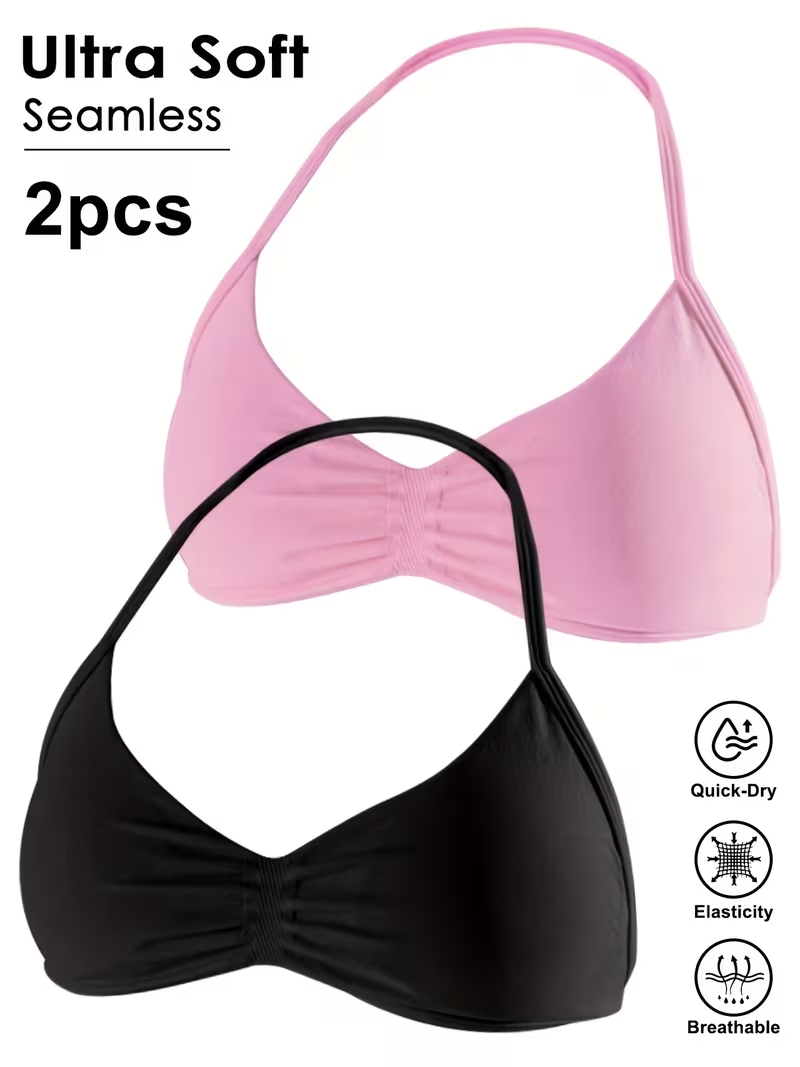 2 peças Top Cropped Feminino S - Plunge Bra Push Up avaliação e preço